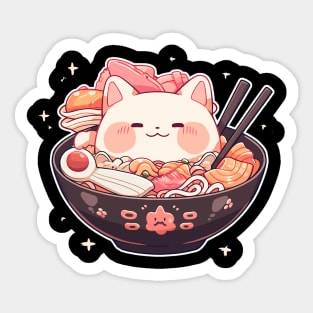 cat noodles Sticker